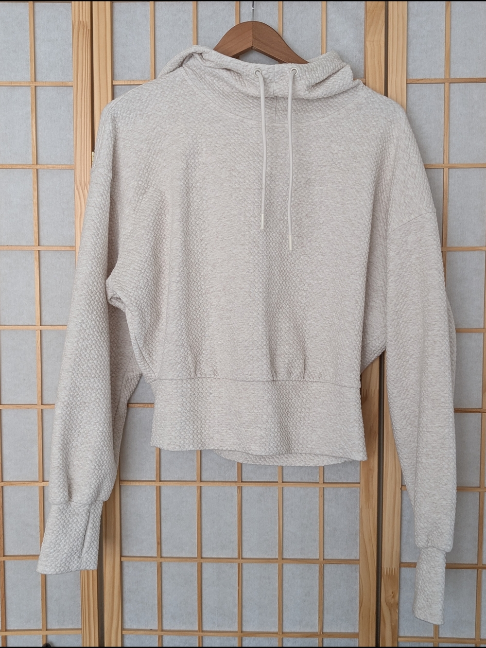 Old Navy Light Cream Women's Hooded Pullover Sweater